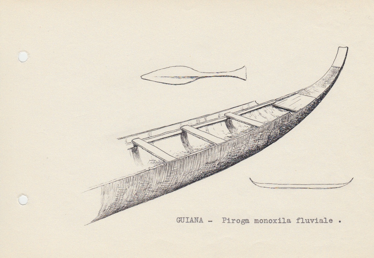 101 Guyana - piroga monoxila fluviale